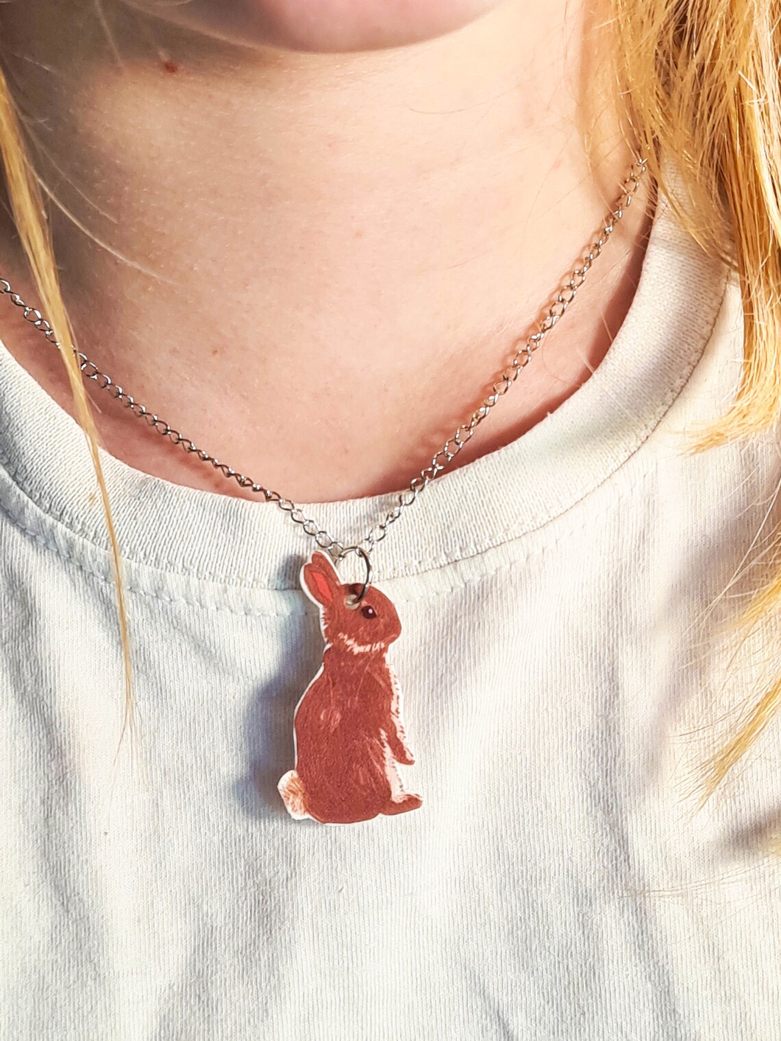 Rabbit Necklace, Bunny Necklace, Rabbit Pendant,rabbit Lover Gift, Wild