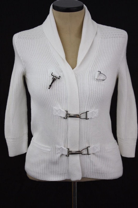 small white cardigan