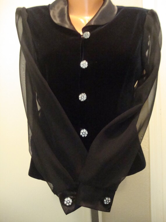 Black velvet dress jacket and skirt size small