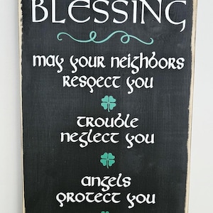 Irish Blessing Wood Sign; Irish decor; Celtic; St. Patrick&#39;s day