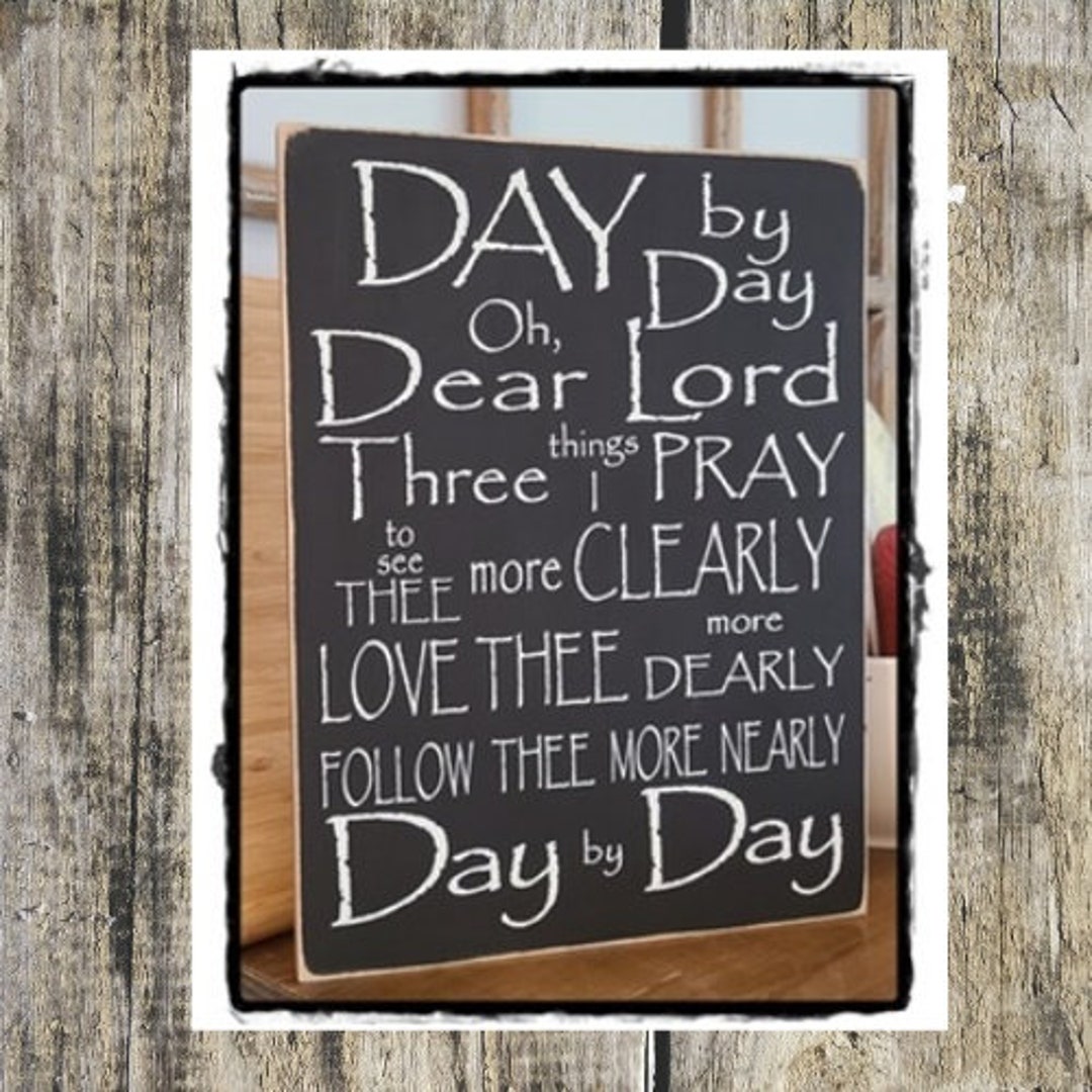 DAY BY DAY Lyrics From Musical Godspell Custom Sign Etsy DAY BY DAY Lyrics From Musical Godspell Custom Sign Etsy