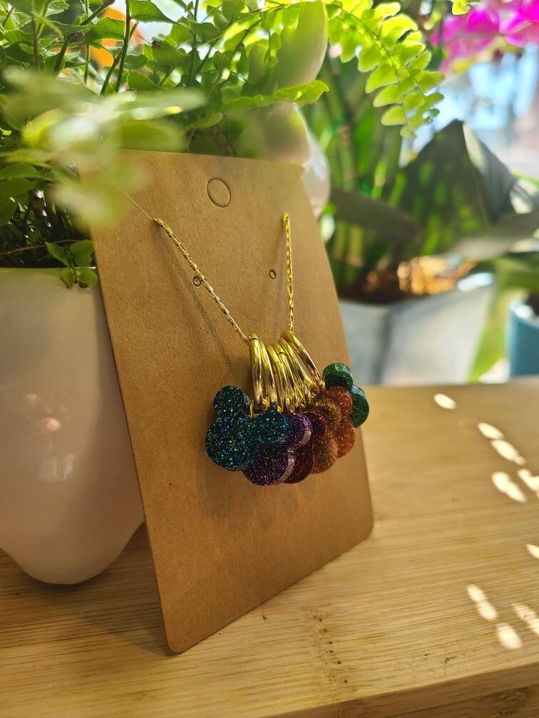 ready to ship Resin Stitch markers rainbow colors Disney inspired