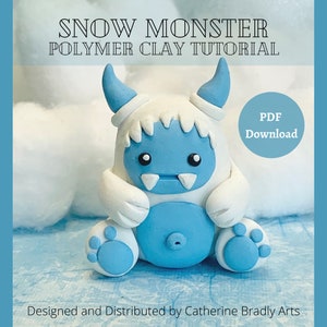 Polymer Clay Tutorial Snow Monster How To Step By Step Instructions PDF Download Guide