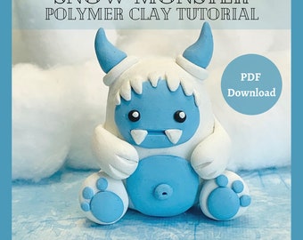 Polymer Clay Tutorial Snow Monster How To Step By Step Instructions PDF Download Guide