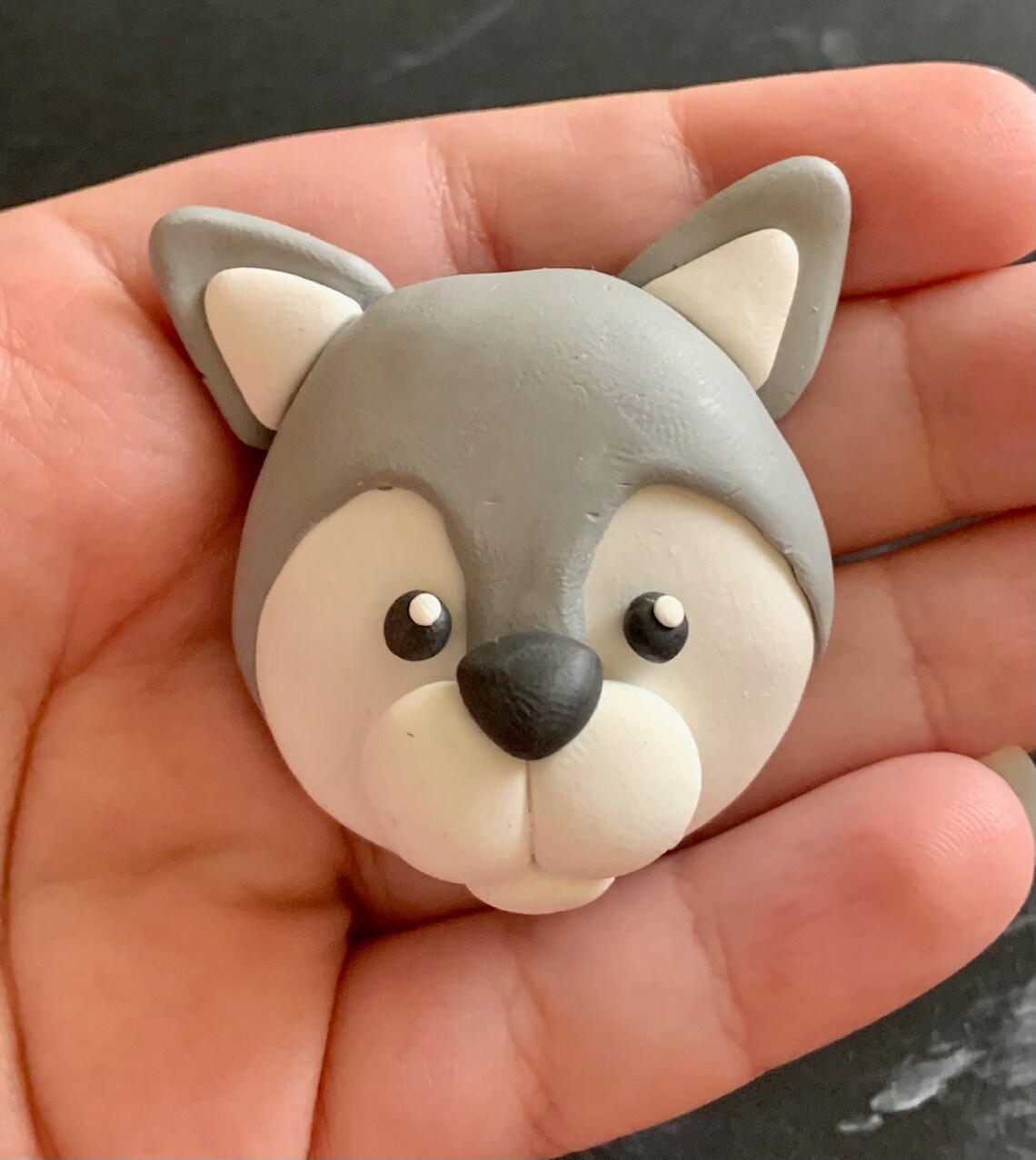 Polymer Clay Tutorial Husky Dog Face Guide How to Beginners Etsy