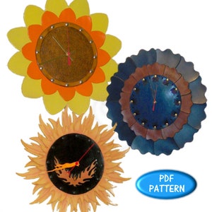 PATTERN - Leather Wall Clock pattern - easy leathercraft pattern for home decor - PDF pattern ONLY