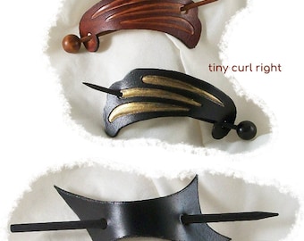 PATTERN - Stick Barrettes - extra Fancy - leathercraft pattern for hair barrettes - PDF download ONLY