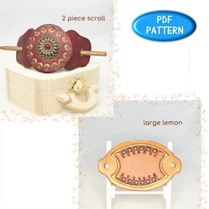 PATTERN - Stick Barrettes - very groovy - PDF ONLY - leather barrette pattern