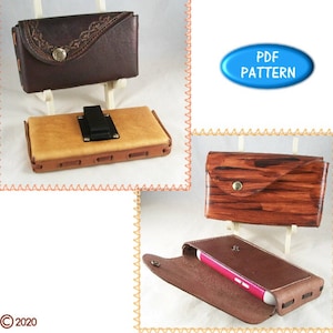 PATTERN- Simple Laced Phone Case 2.0  -  pattern for leathercraft - instant download ONLY