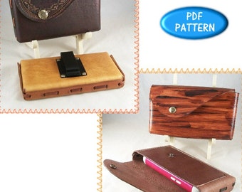 PATTERN- Simple Laced Phone Case 2.0  -  pattern for leathercraft - instant download ONLY