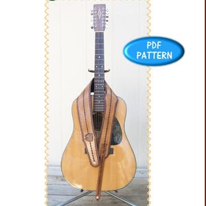 PATTERN - Oberon Guitar Strap pattern - PDF leather pattern ONLY