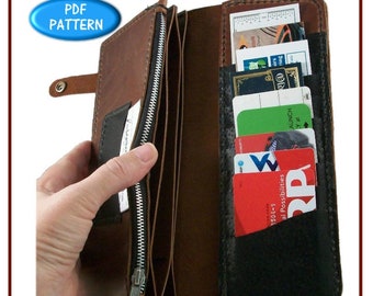 PATTERN - Truckers  Wallet pattern for leather - leathercraft digital pattern - PDF download ONLY
