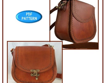 PATTERN - Innovation Handbag - 70's style leathercraft pattern - PDF instant download ONLY