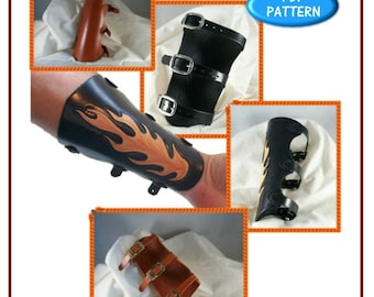 PATTERN - Archery Arm Guard PDF pattern for leather - leathercraft - pattern ONLY