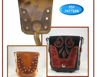 PATTERN - PDF leather pattern - Charleston Belt Bag - Weaver Style - PDF Instant Download