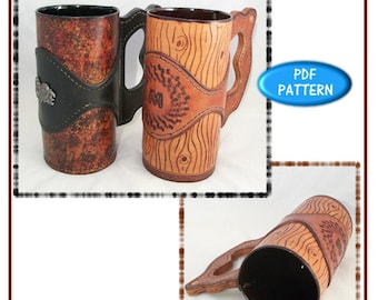PATTERN - The Big Mug  - leathercraft pattern - PDF pattern file download ONLY