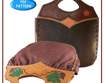 PATTERN - Bridgeport tote bag - hobo style - leathercraft pattern - PDF instant download ONLY