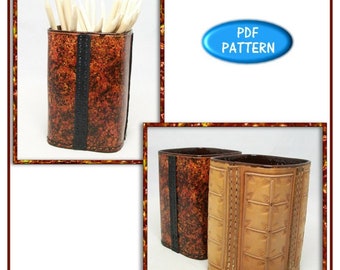 PATTERN - The Cube  - leathercraft pattern - download - PDF pattern file ONLY