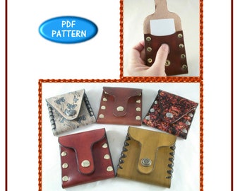 PATTERN - Leather pattern - Card Case - PDF pattern download ONLY
