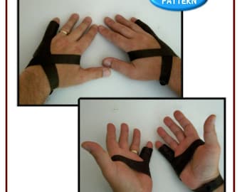 PATTERN - Leather Stitching Glovelettes pattern - instant download - leather pattern - PDF ONLY