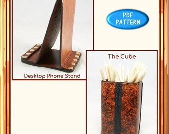 PATTERN - Perfect Pairings - Desktop Phone Stand & The Cube - PDF download ONLY