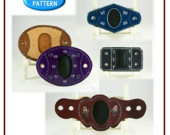 PATTERN - Picture Frame Barrette - stick barrette pattern for leather - PDF pattern ONLY