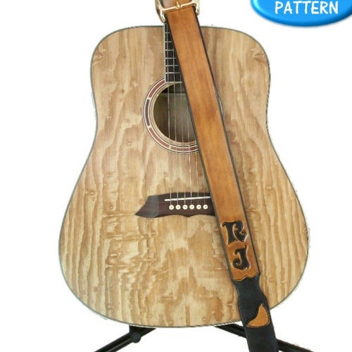 PATTERN Traditional Style Guitar Strap Leather Pattern PDF Etsy