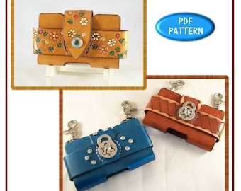 PATTERN - Smart Phone Case 2.0 - pattern for leather - leathercraft - PDF pattern ONLY