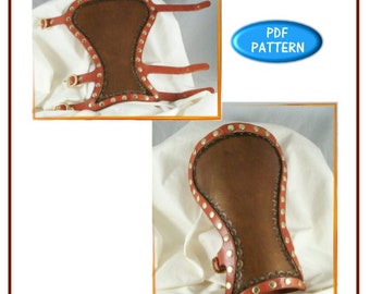 PATTERN - Framed Archery Arm Guard leather pattern - PDF digital download ONLY