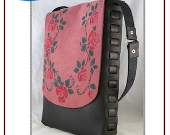 PATTERN - Long Messenger Bag - leathercraft template - instant PDF download ONLY