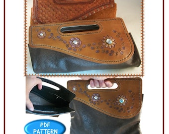 PATTERN - Holly Handbag leathercraft pattern - Printable PDF pattern - download ONLY