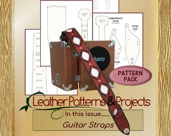 PATTERN - Leather Patterns & Projects - Vol 1, Iss 5 - Guitar Strap leather patterns - PDF ONLY