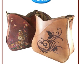 PATTERN - Tulip Tote Bag leather pattern - PDF instant download - PDF Only