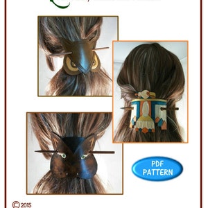 PATTERN - Novelty Stick Barrettes - PDF instant download ONLY - leathercrafting pattern