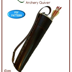 PATTERN - Archery Quiver - weaver style pattern - PDF leathercraft pattern - download ONLY