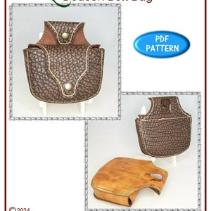 PATTERN - Deacon Belt Bag - pattern for leathercraft - PDF download ONLY
