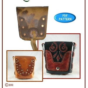 PATTERN - PDF leather pattern - Charleston Belt Bag - Weaver Style - PDF Instant Download
