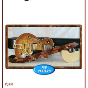 PATTERN - Trax Guitar Strap digital pattern - leathercraft - PDF pattern ONLY