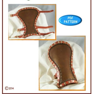 PATTERN - Framed Archery Arm Guard leather pattern - PDF digital download ONLY