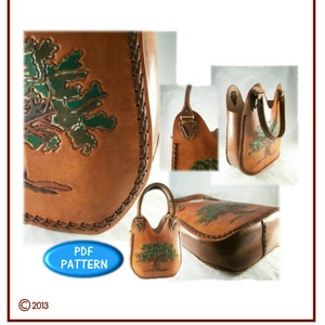 PATTERN - Chandelle Tote Bag leather pattern - download - PDF pattern pack Only