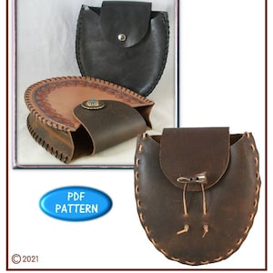 PATTERN - Arcadia Belt Bag - leathercraft template - instant download - PDF ONLY