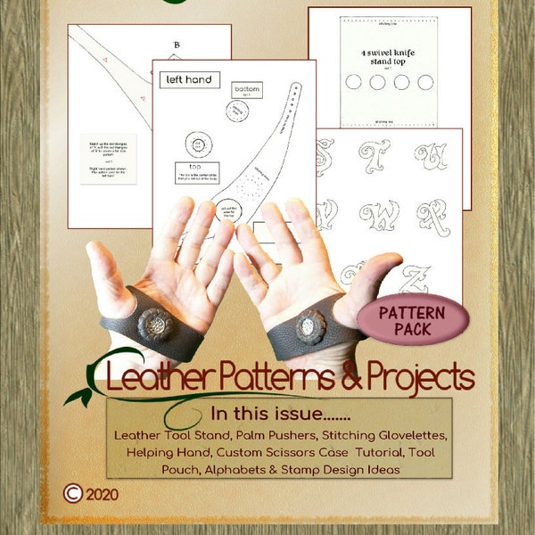 PATTERN - Leather Patterns & Projects - Vol 4, Iss 5 - tutorials and patterns for the workshop - PDF ONLY