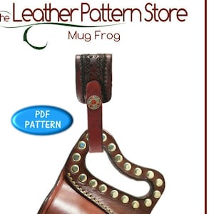 PATTERN - Mug Frog pattern - leathercraft PDF pattern - Tankard Keeper - instant download ONLY