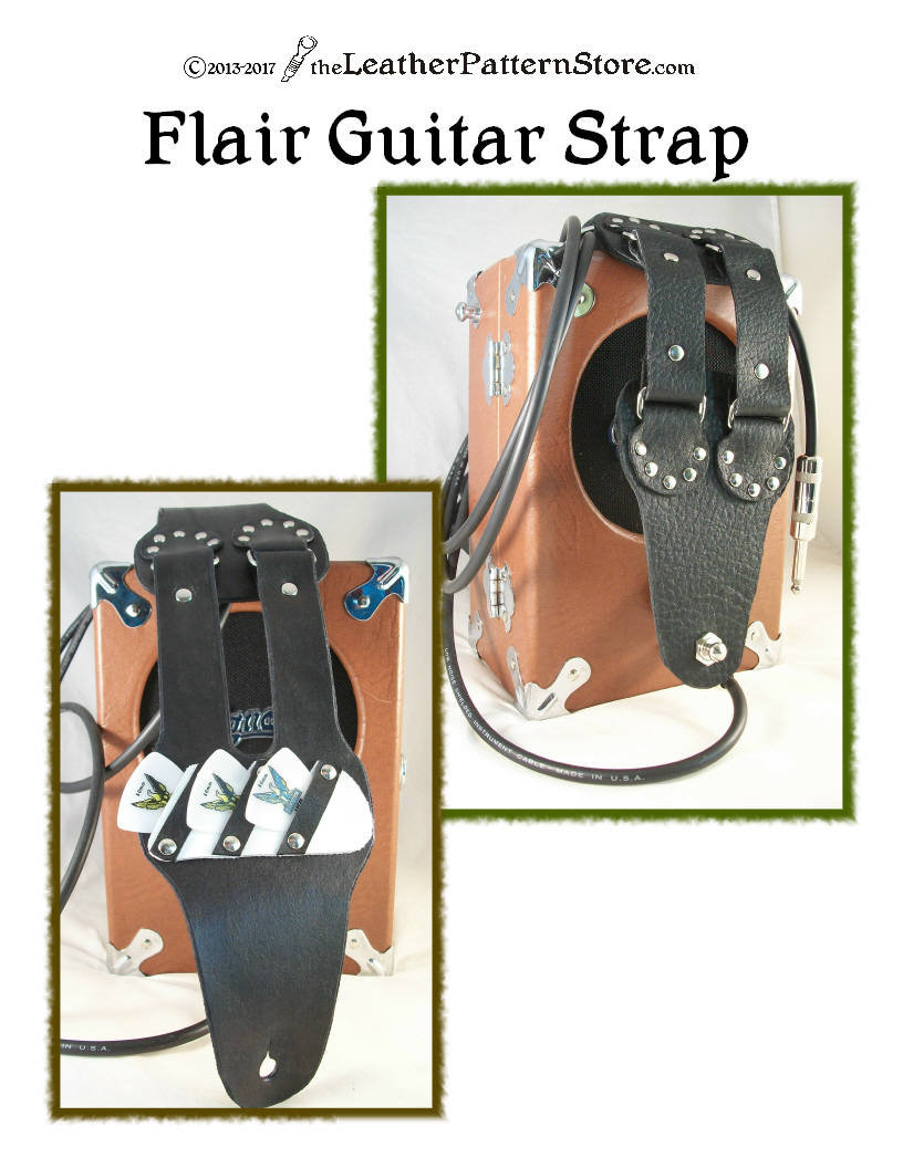 PATTERN Flair Guitar Strap pattern leather pattern PDF Etsy