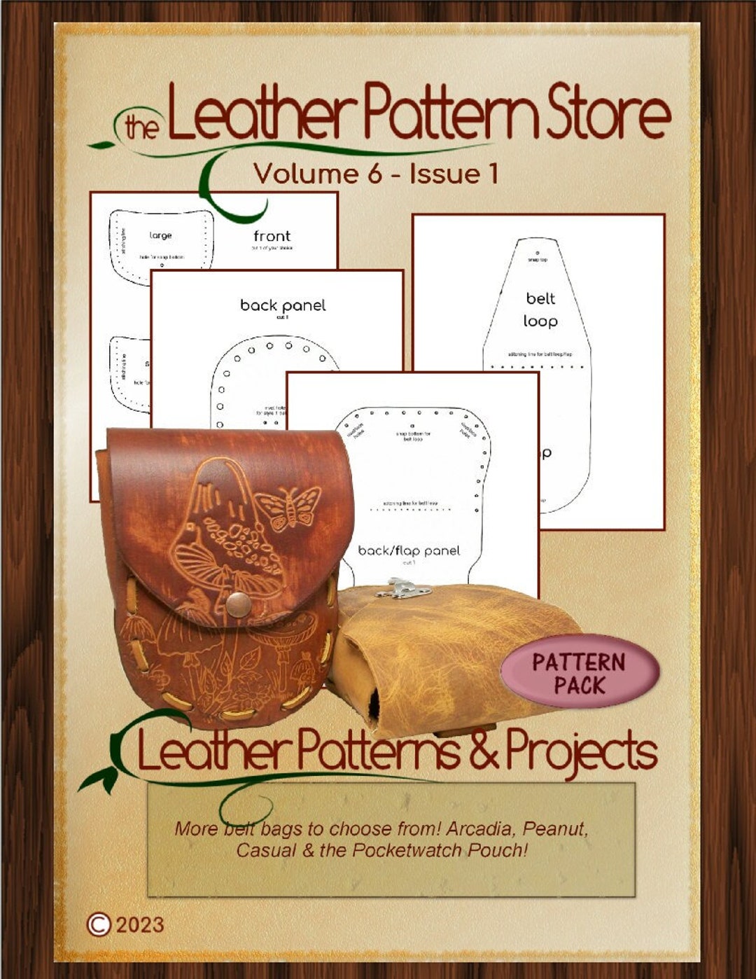 PATTERN Leather Patterns Projects Volume 6 Issue MORE Belt Bag