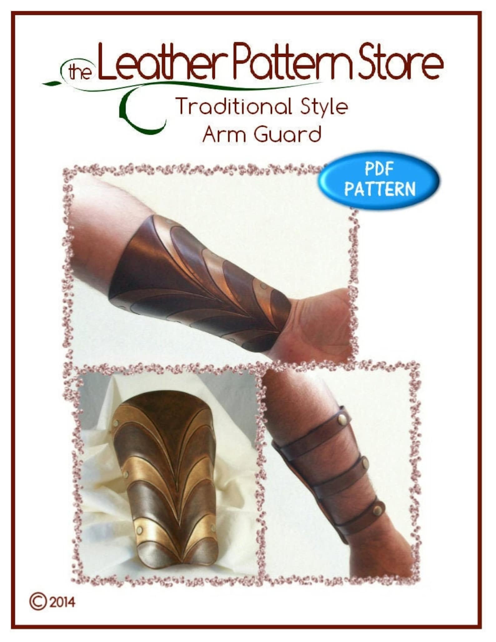 PATTERN Traditional Style Arm Guard for Archery Leather | Etsy