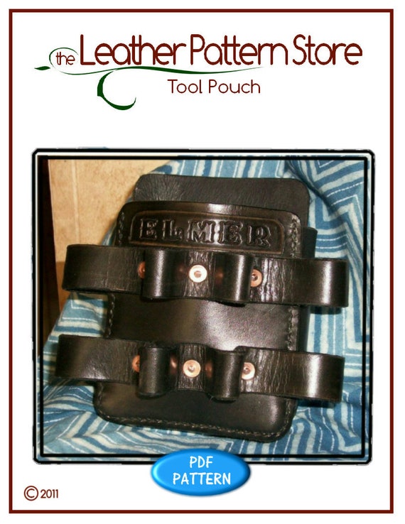 PATTERN - Tool Pouch pattern for leather - leathercraft - PDF pattern ONLY