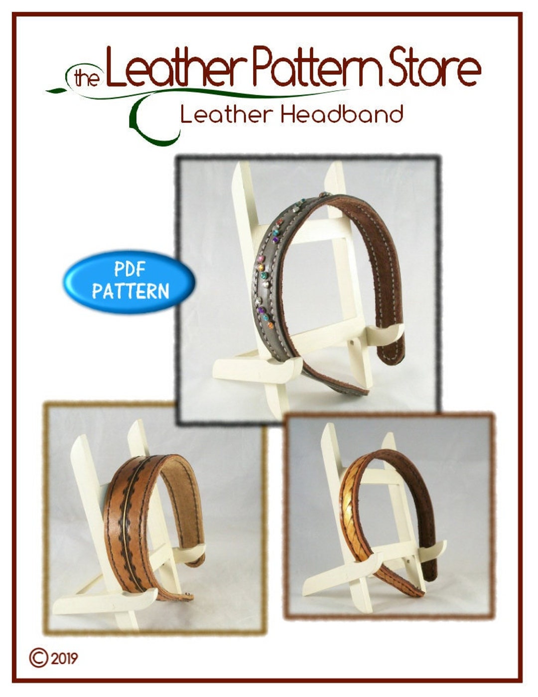 PATTERN Leather Headband Leatherwork PDF Pattern Download ONLY Etsy