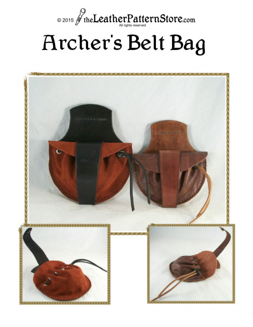 PATTERN Archer&#39;s Belt Bag pattern PDF leather pattern | Etsy