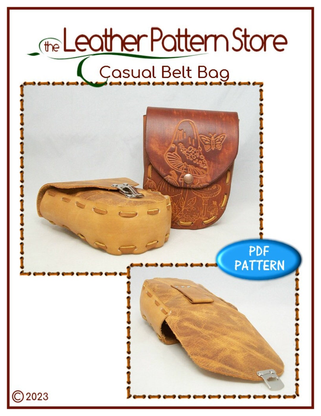 PATTERN Casual Belt Bag 70s' Style Belt Bag Pattern Etsy